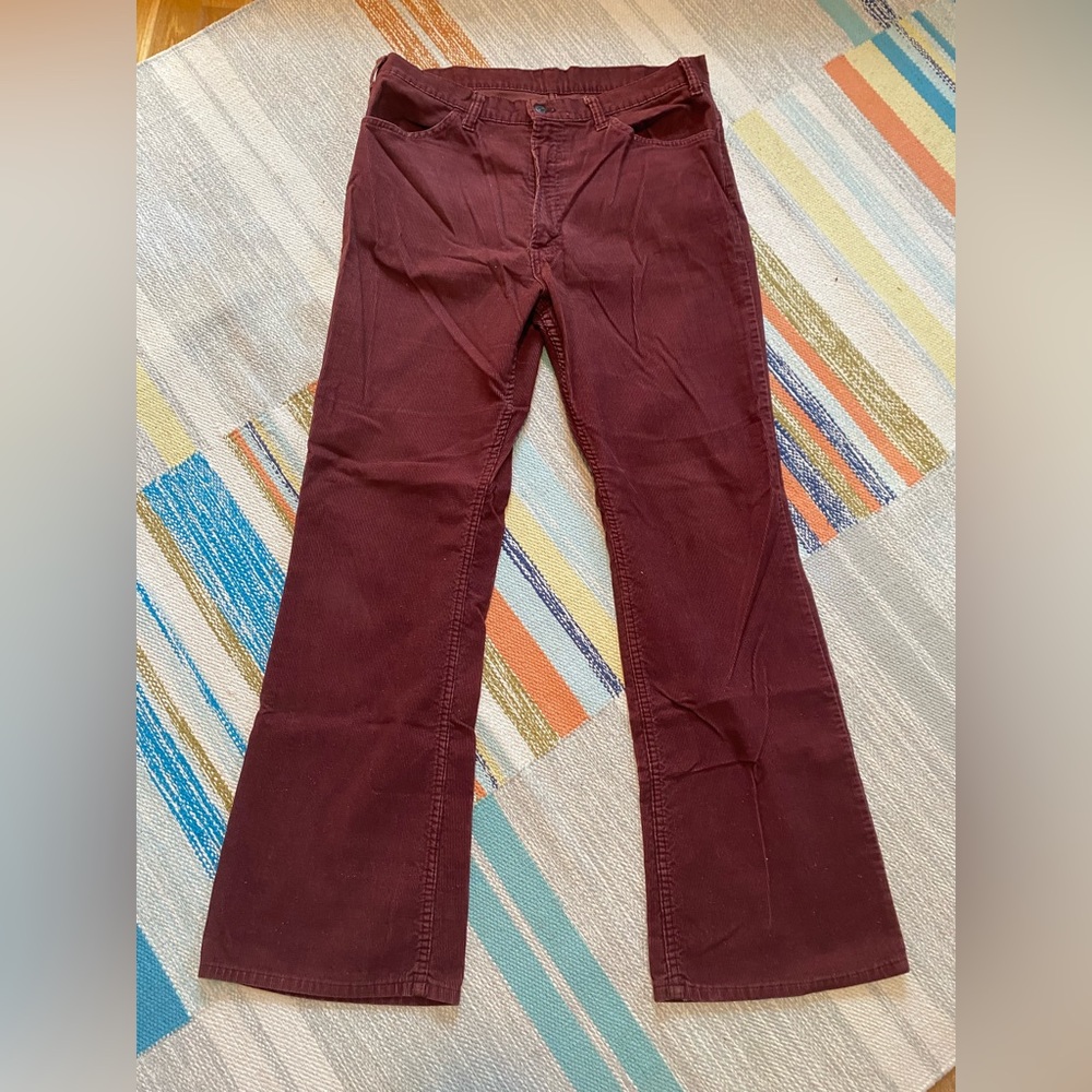 Vintage Levi’s White Tab Brick Red Flared Corduroy Pants W 36 L 33
